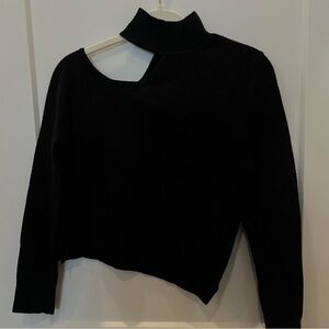 Abercrombie & Fitch Black Off-the-Shoulder Sweater